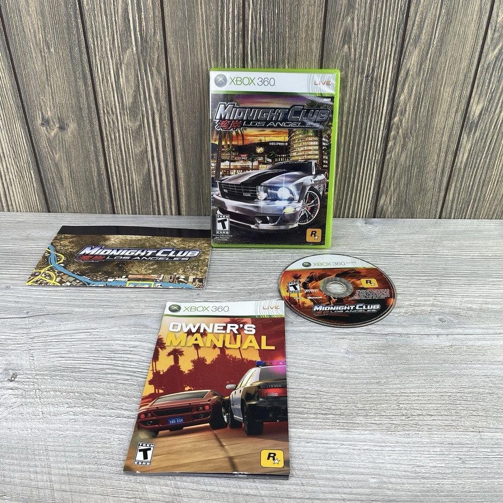 Midnight Club Los Angeles for Xbox 360 - CIB Complete w/ Manual & Map